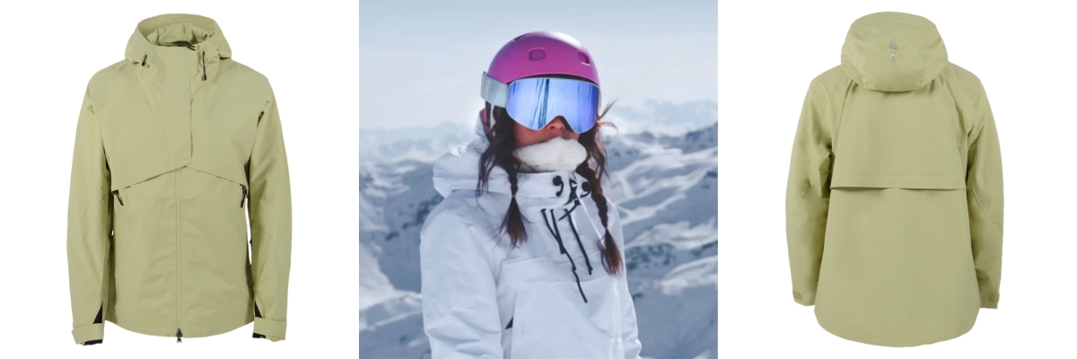 Caste water -repellent female white ski jackets Caste water -repellent female white ski jackets