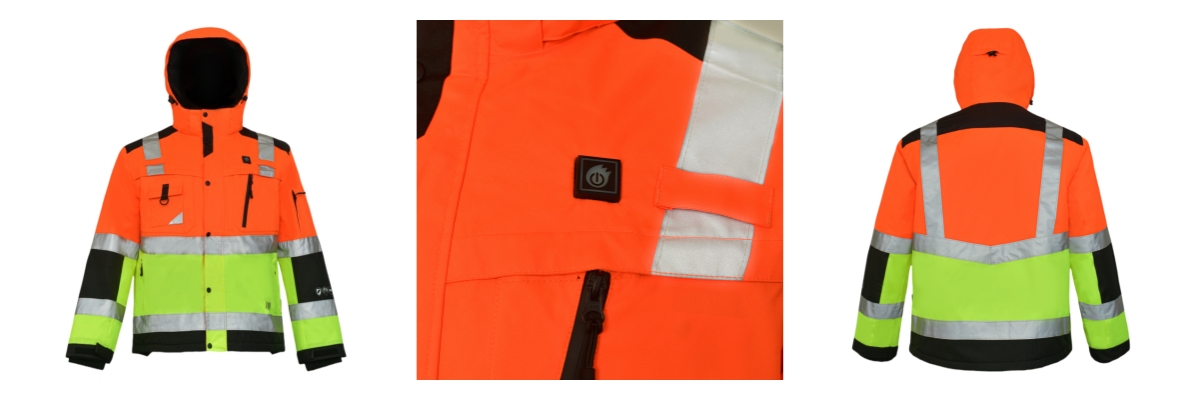 Custom Winter Hi-Vis Heated Work Jacket Custom Winter Hi-Vis Heated Work Jacket
